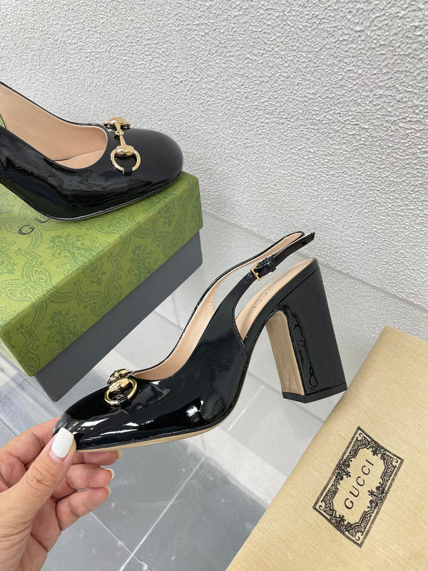 GG SLINGBACK HORSEBIT DA DONNA 95MM IN PELLE DI VITELLO NERA