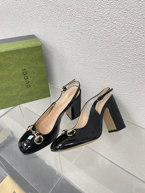 GG SLINGBACK HORSEBIT DA DONNA 95MM IN PELLE DI VITELLO NERA