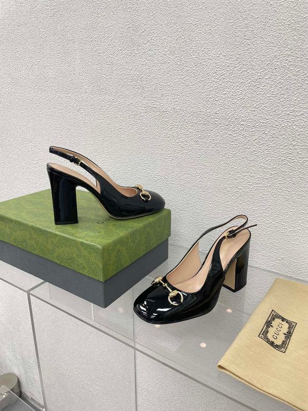 GG SLINGBACK HORSEBIT DA DONNA 95MM IN PELLE DI VITELLO NERA