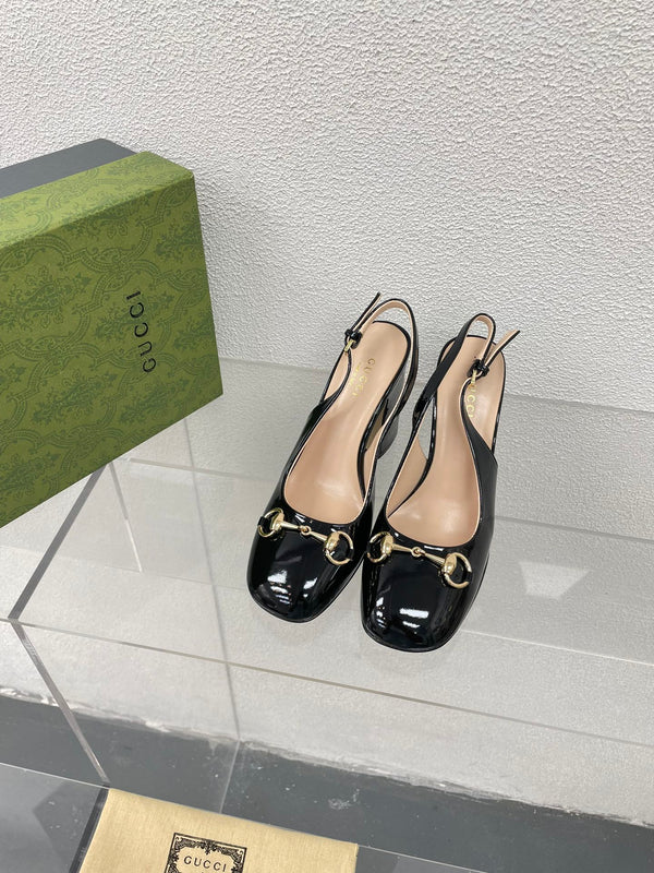 GG SLINGBACK HORSEBIT DA DONNA 95MM IN PELLE DI VITELLO NERA