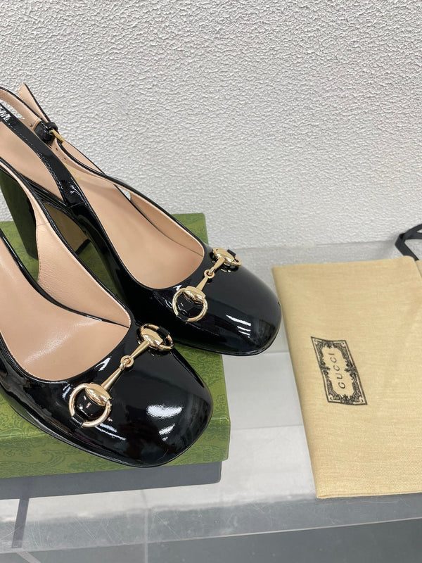 GG SLINGBACK HORSEBIT DA DONNA 95MM IN PELLE DI VITELLO NERA