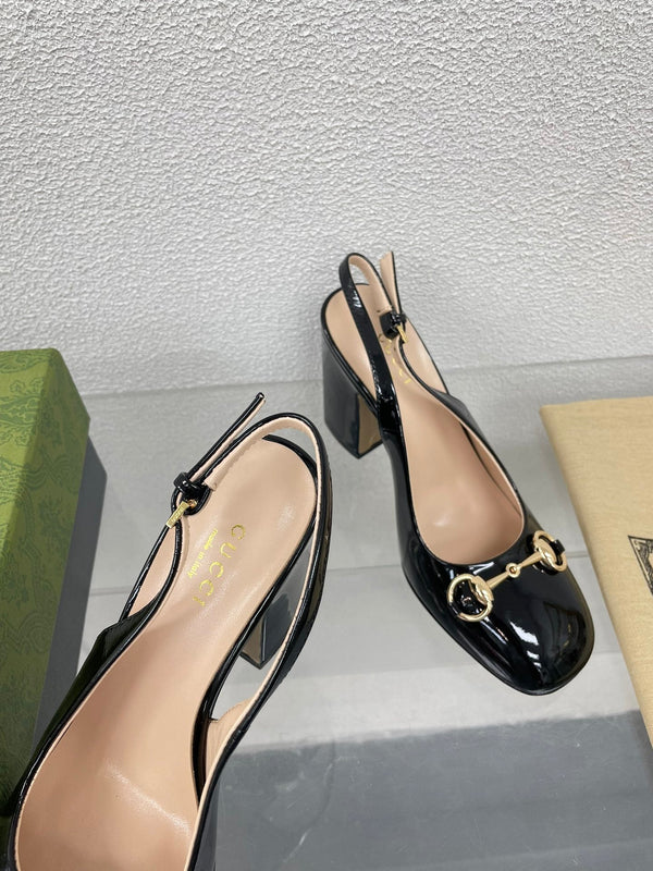 GG SLINGBACK HORSEBIT DA DONNA 95MM IN PELLE DI VITELLO NERA