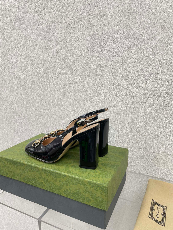 GG SLINGBACK HORSEBIT DA DONNA 95MM IN PELLE DI VITELLO NERA