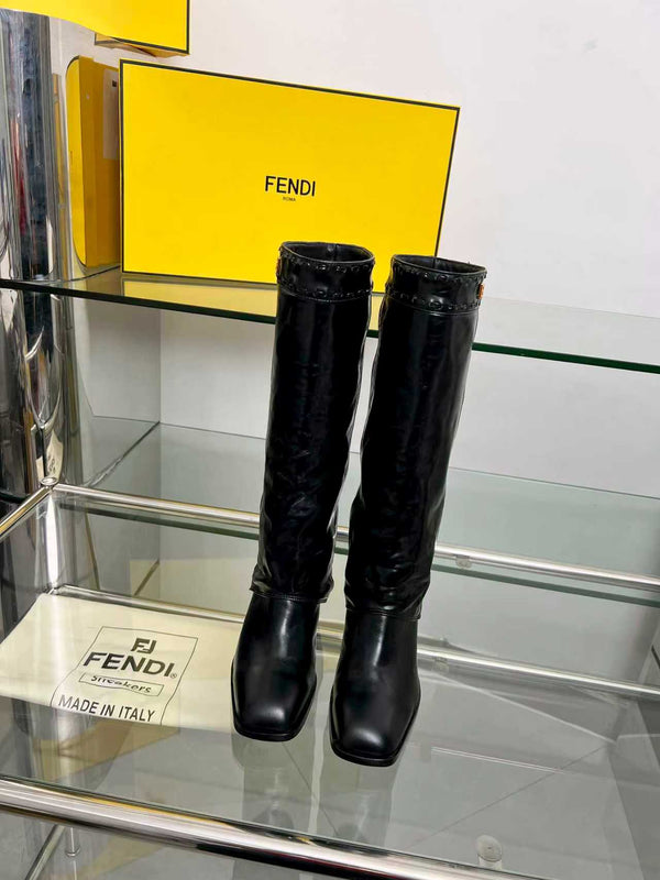 FENDI High boots black calfskin 521231
