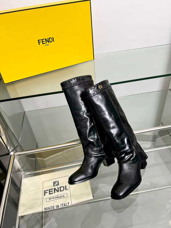 FENDI High boots black calfskin 521231