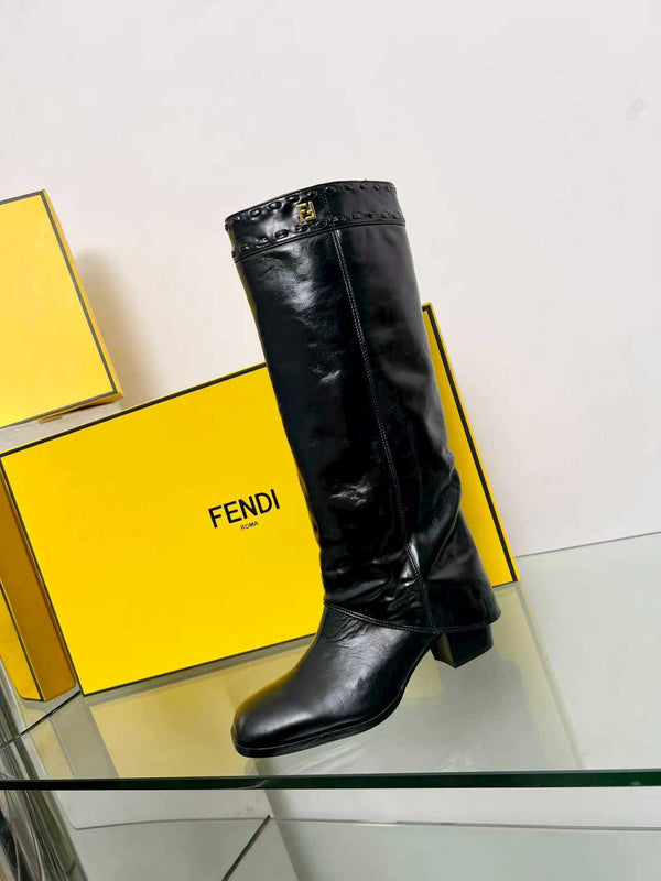 FENDI High boots black calfskin 521231