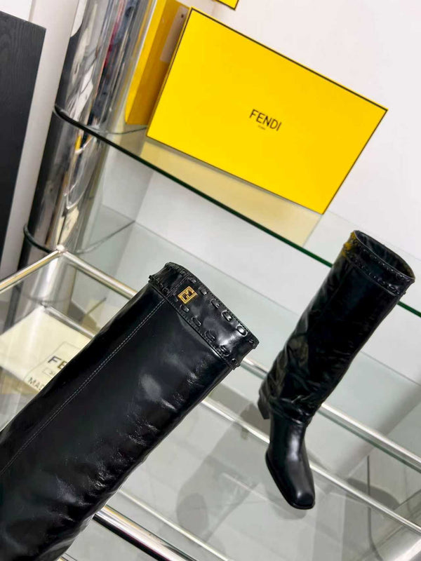 FENDI High boots black calfskin 521231