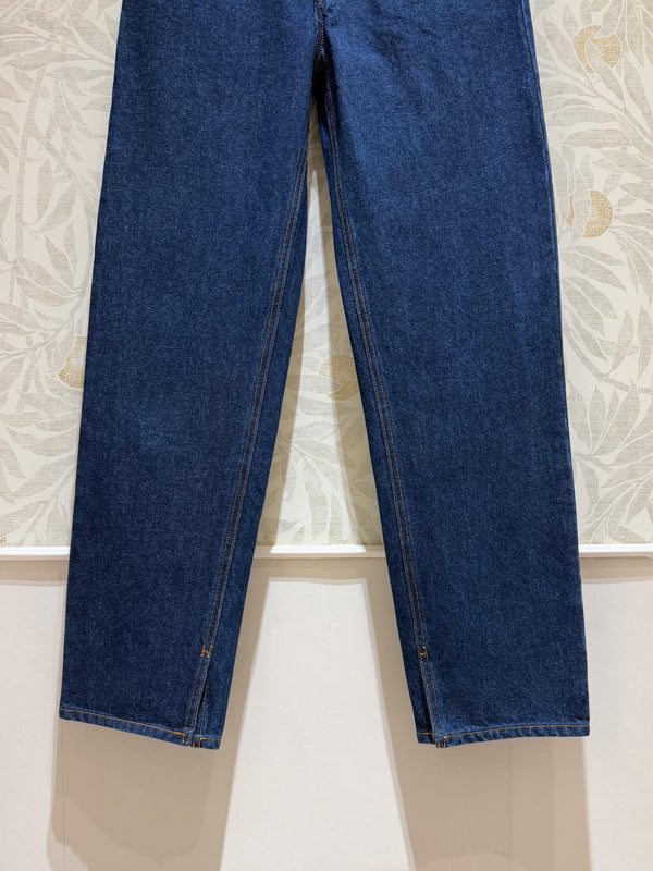 Gucci Old Flower Waist Jeans Blue Cotton
