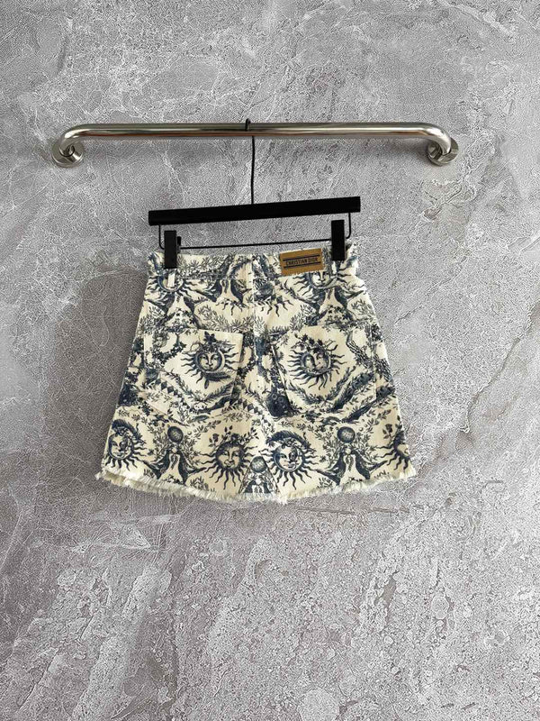 Gonna CD Sun God Beige Blu Cotone