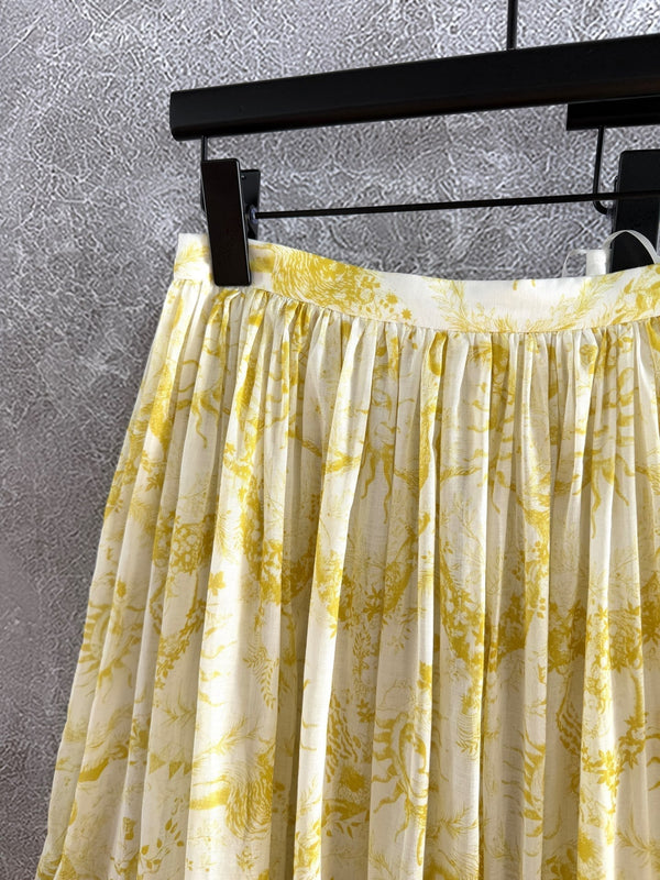 CD skirt Lemon Yellow Cotton