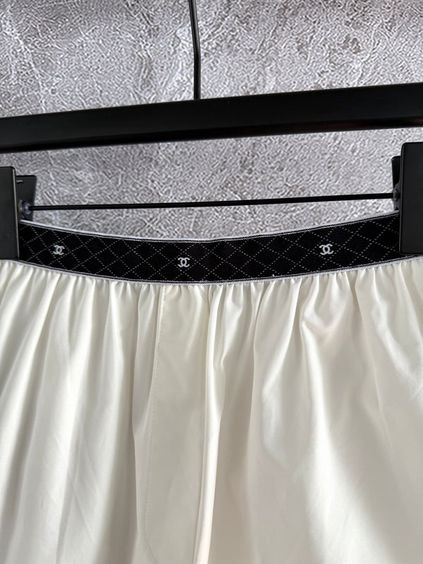 CC Short Ivory Black Cotton