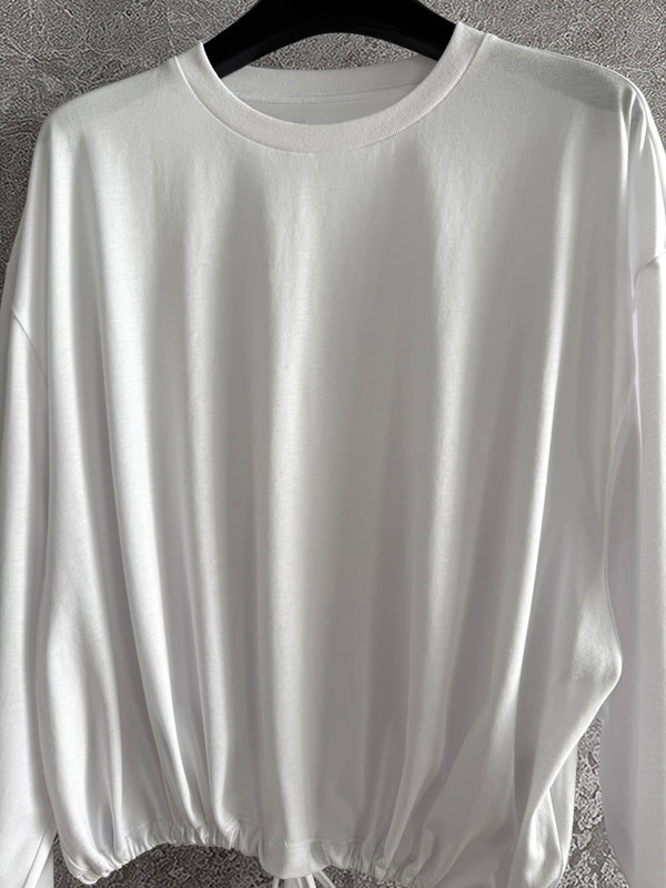 Prada Drawstring T-shirt White Cotton