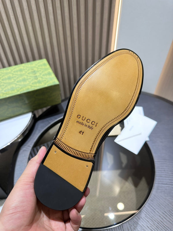 GG Men's Jordaan Shoe Brown Patent Leather 527836