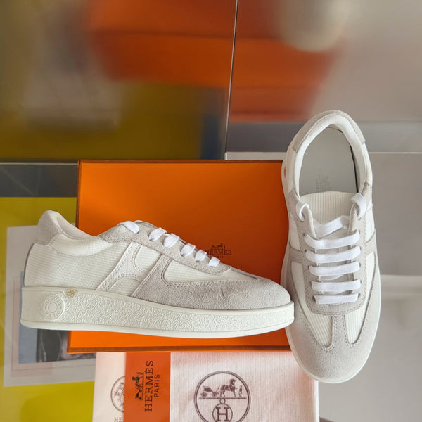 SNEAKERS BOOMERANG GRIGIO CHIARO CAMOSCIO BIANCO