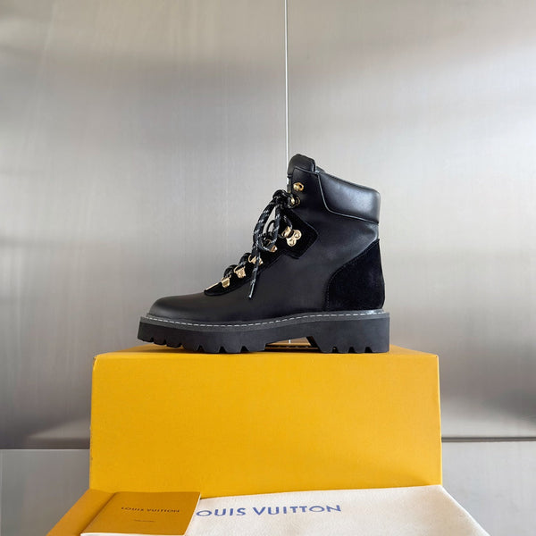 LV Territory Flat Ranger 40mm Pelle bovina nera