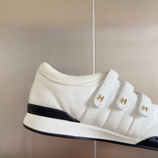 SNEAKER CC MARY JANE IN PELLE DI AGNELLO BIANCA