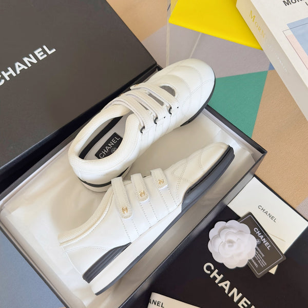 SNEAKER CC MARY JANE IN PELLE DI AGNELLO BIANCA