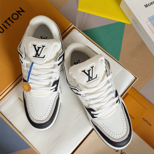 LV Trainer Sneaker 30mm White Mix Black Cowhide