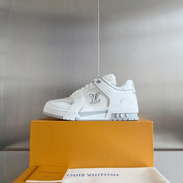 LV Trainer Sneaker 30mm White Mix Grey Cowhide