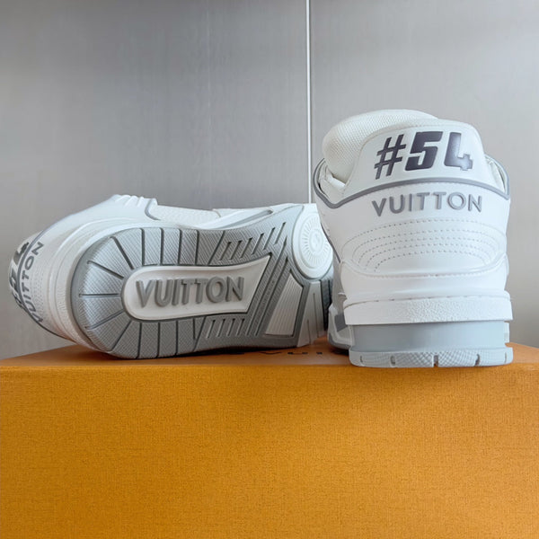 LV Trainer Sneaker 30mm White Mix Grey Cowhide