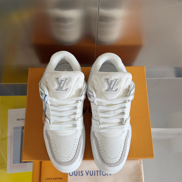 LV Trainer Sneaker 30mm White Mix Grey Cowhide