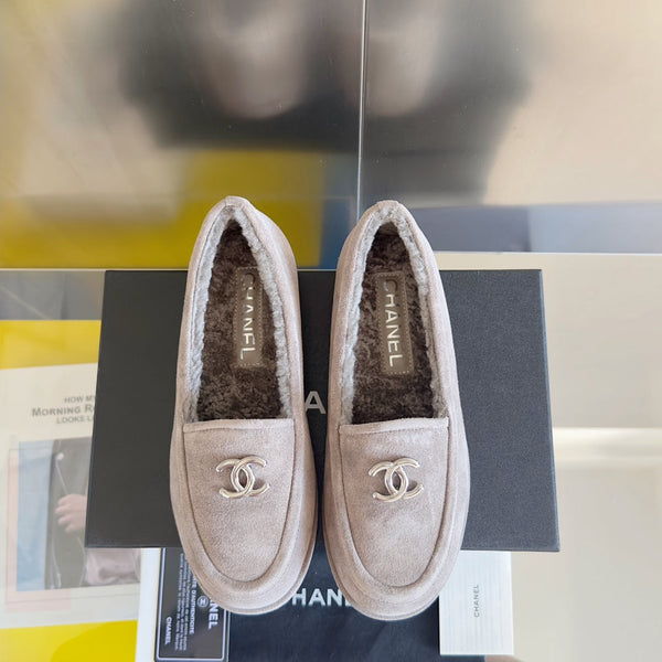 Mocassini CC 15mm in pelle scamosciata grigia