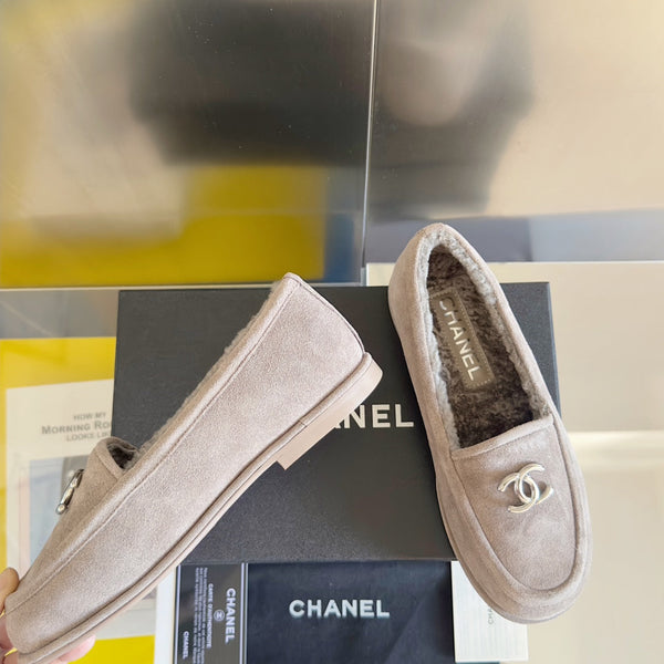 Mocassini CC 15mm in pelle scamosciata grigia