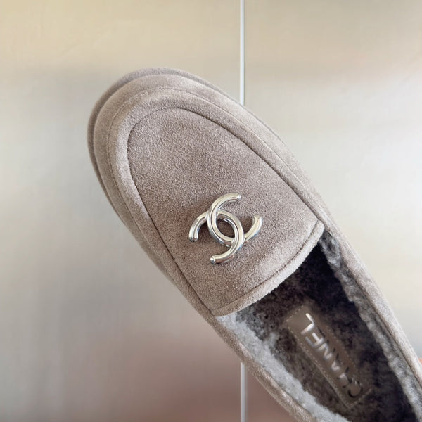 Mocassini CC 15mm in pelle scamosciata grigia