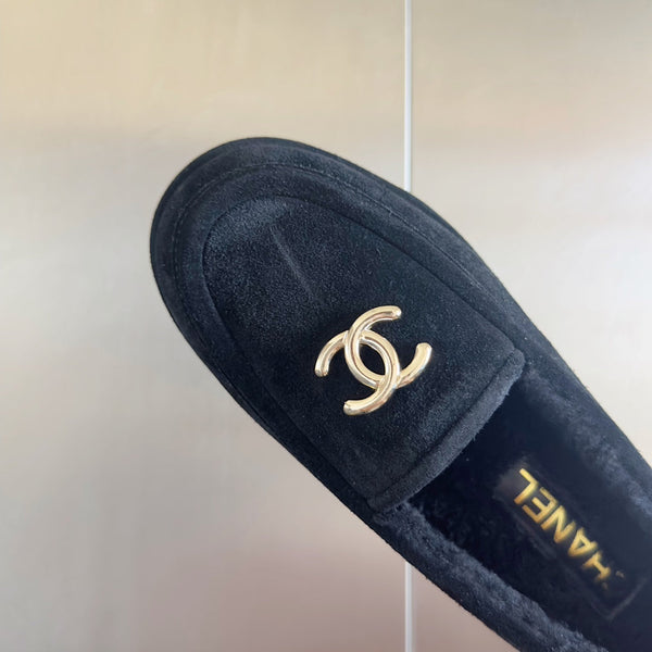 Mocassini CC 15mm in pelle scamosciata nera