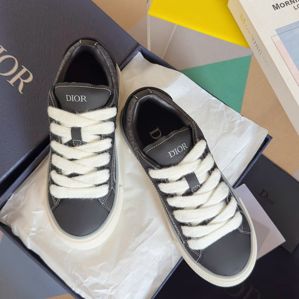 CD B33 Sneaker 40mm Black Grey Monogram Suede