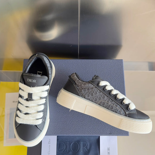 CD B33 Sneaker 40mm Black Grey Monogram Suede