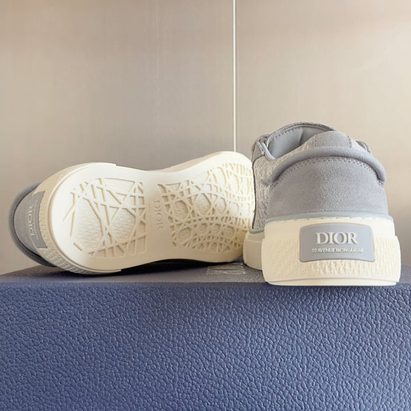 CD B33 Sneaker 40mm Grigio Bianco Monogram Suede