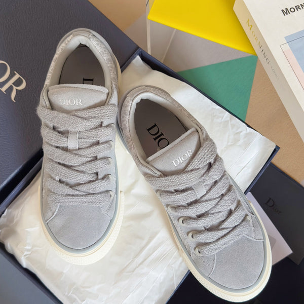 CD B33 Sneaker 40mm Grigio Bianco Monogram Suede