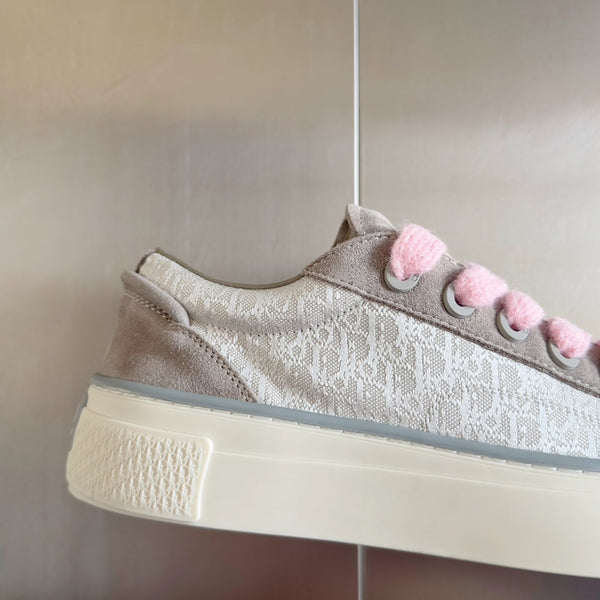 CD B33 Sneaker 40mm Grey Light Brown Monogram Suede