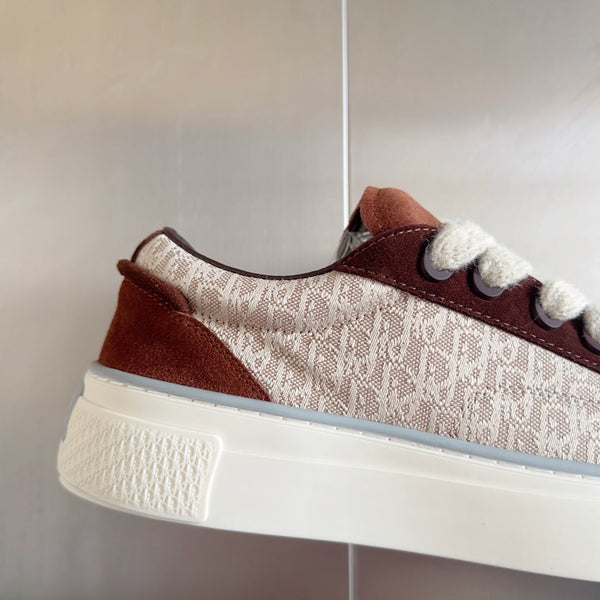 CD B33 Sneaker 40mm Dark Brown Mix Light Brown Monogram Suede