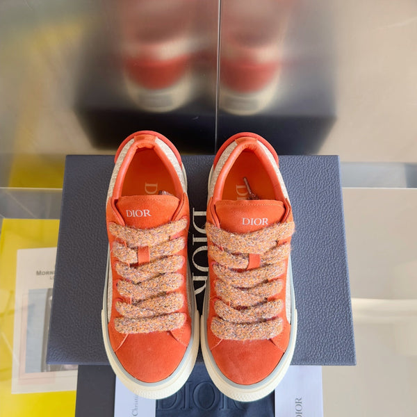 CD B33 Sneaker 40mm Orange Mix Light Brown Monogram Suede