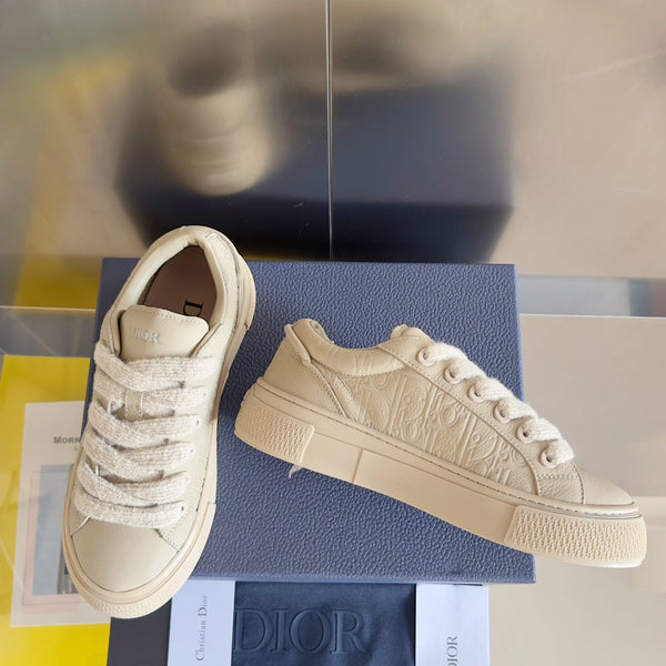 CD B33 Sneaker 40mm Beige Monogram Cowhide