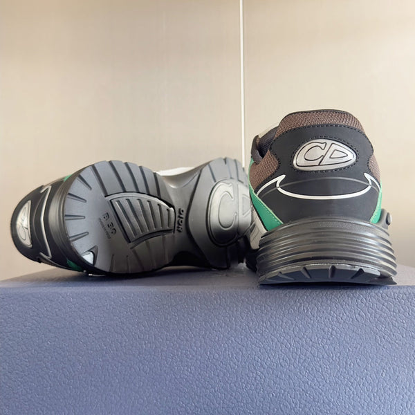 CD B30 Sneaker 35mm Brown Green Mix Grey White Polyester Mesh Fabric And Calfskin