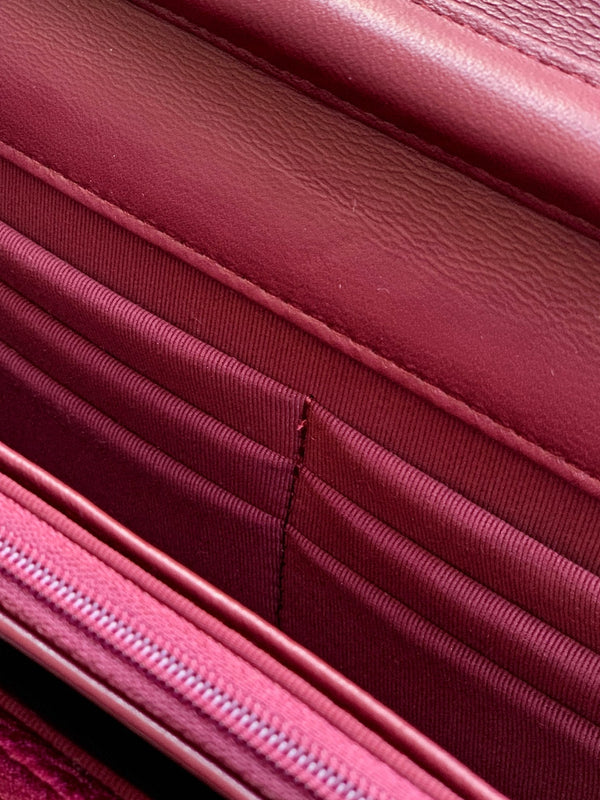 CC 26C Flap Bag 20 Burgundy Velvet