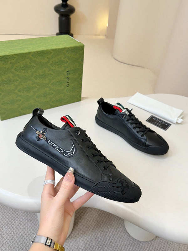 GG Men's Sneaker Black Cowhide 740210