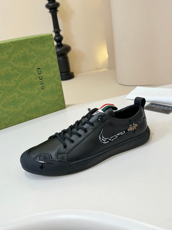 GG Men's Sneaker Black Cowhide 740210