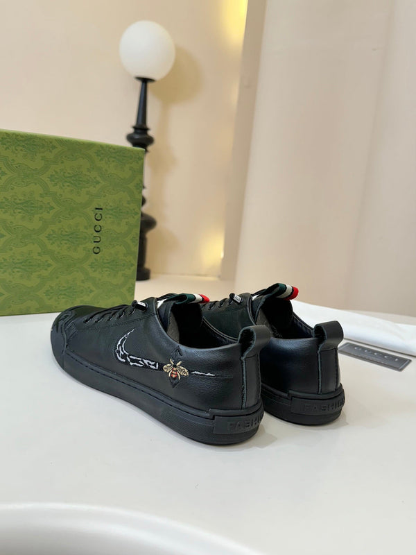 GG Men's Sneaker Black Cowhide 740210