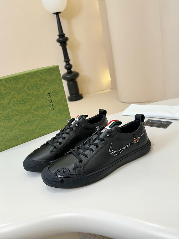 GG Men's Sneaker Black Cowhide 740210