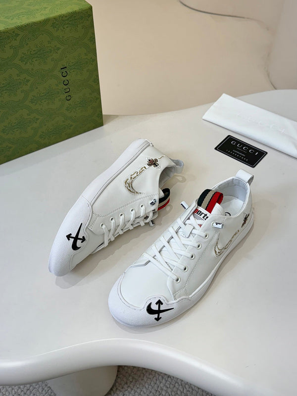 GG Men's Sneaker White Cowhide 740209