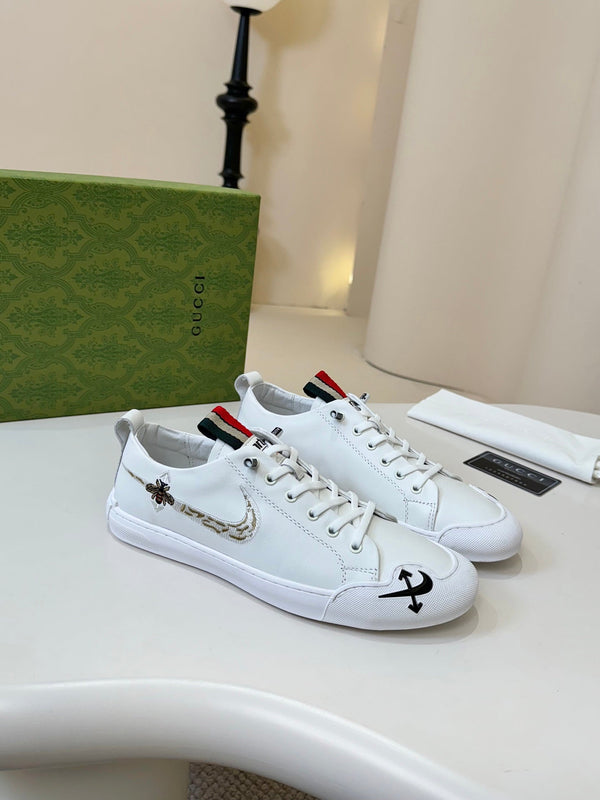 GG Men's Sneaker White Cowhide 740209