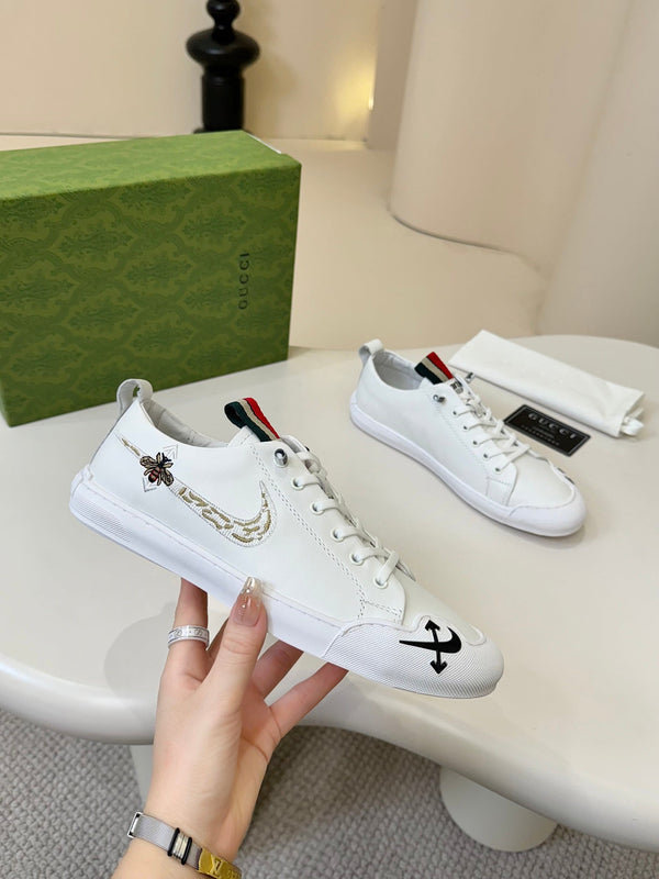 GG Men's Sneaker White Cowhide 740209