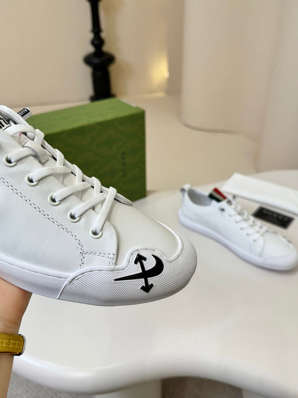 GG Men's Sneaker White Cowhide 740209