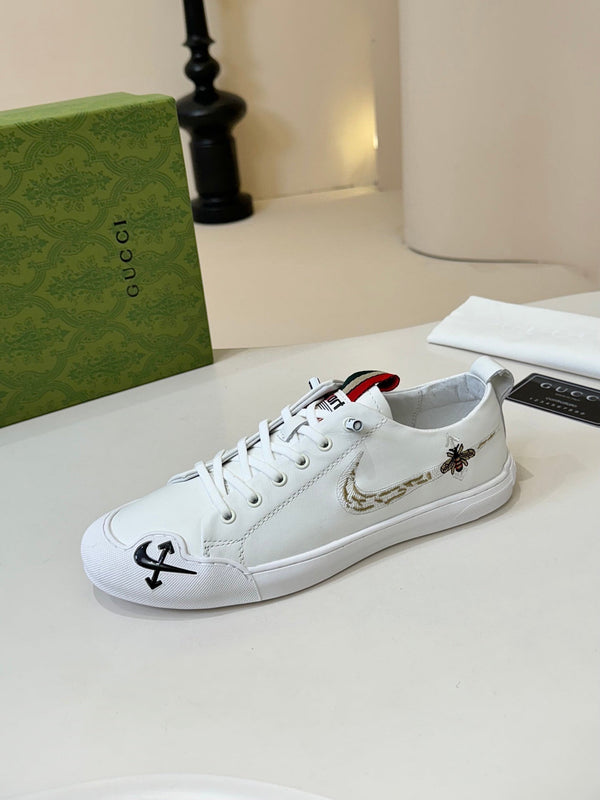 GG Men's Sneaker White Cowhide 740209