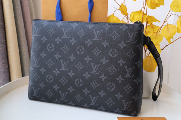 LV N40504 Takeoff Pouch Black Flower Damier Infini Leather 179424