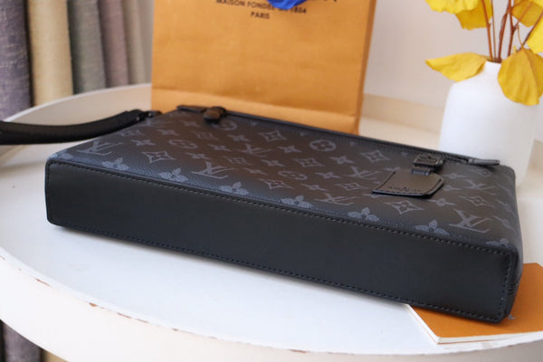 LV N40504 Takeoff Pouch Black Flower Damier Infini Leather 179424